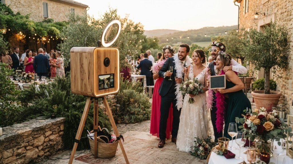 Photobooth mariage Gard : bien choisir sa borne photo en 2026